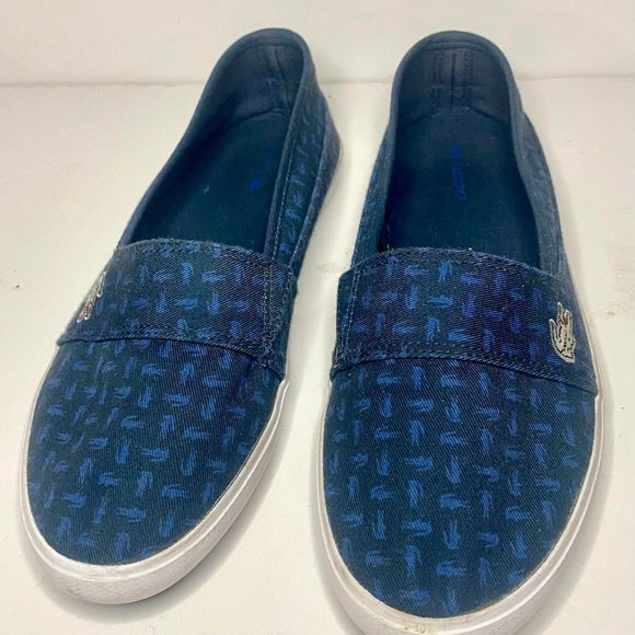 Women's Lacoste Slip-on Loafer Style Comfy Shoes- Size 6.5- Blue in Color - Picture 4 of 4